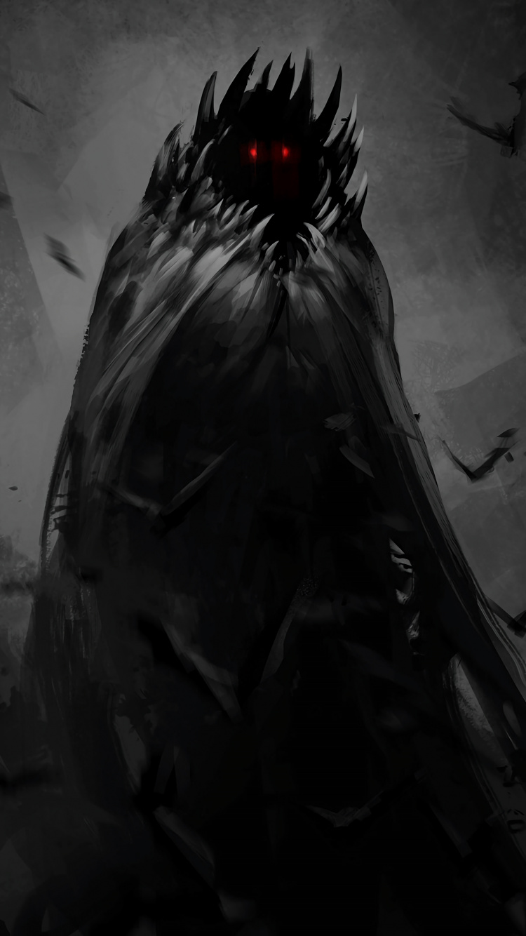 Mujer en Vestido Negro de Pie. Wallpaper in 750x1334 Resolution