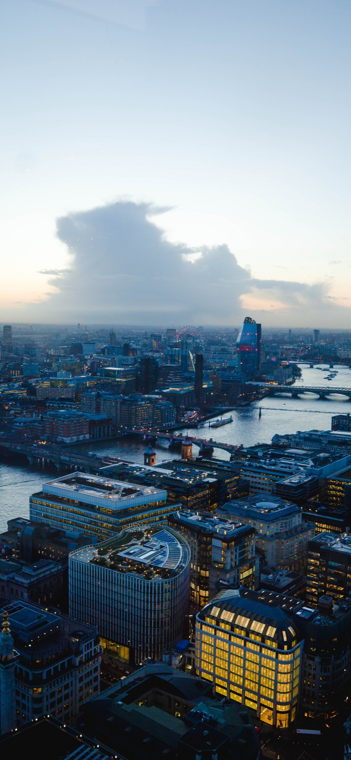 Aerial View of City Buildings During Daytime. Wallpaper in 1125x2436 Resolution