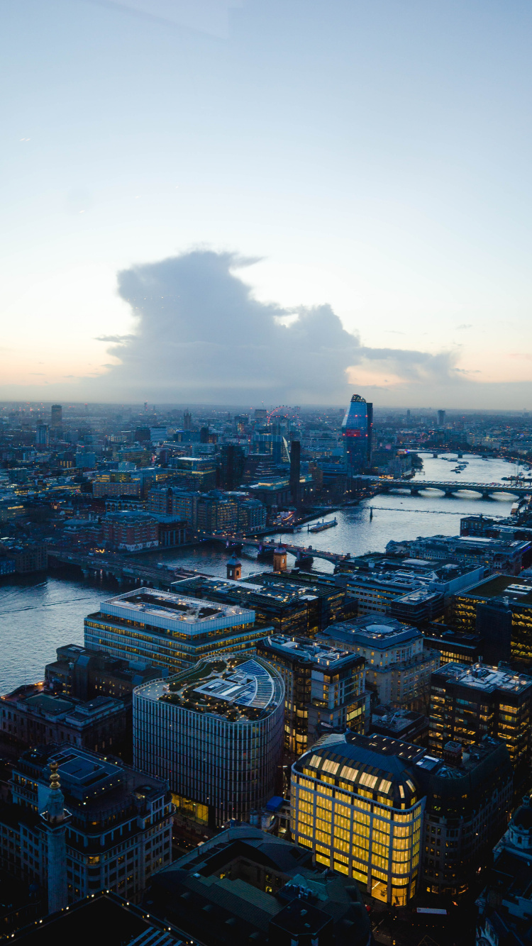 Aerial View of City Buildings During Daytime. Wallpaper in 750x1334 Resolution