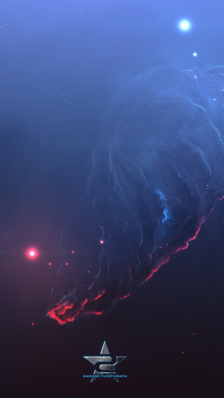 Peinture Abstraite Bleue et Blanche. Wallpaper in 720x1280 Resolution