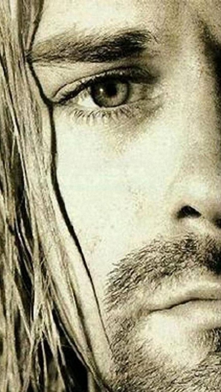 Nirwana, Musiker, Gesichtsbehaarung, Nase, Close Up. Wallpaper in 720x1280 Resolution