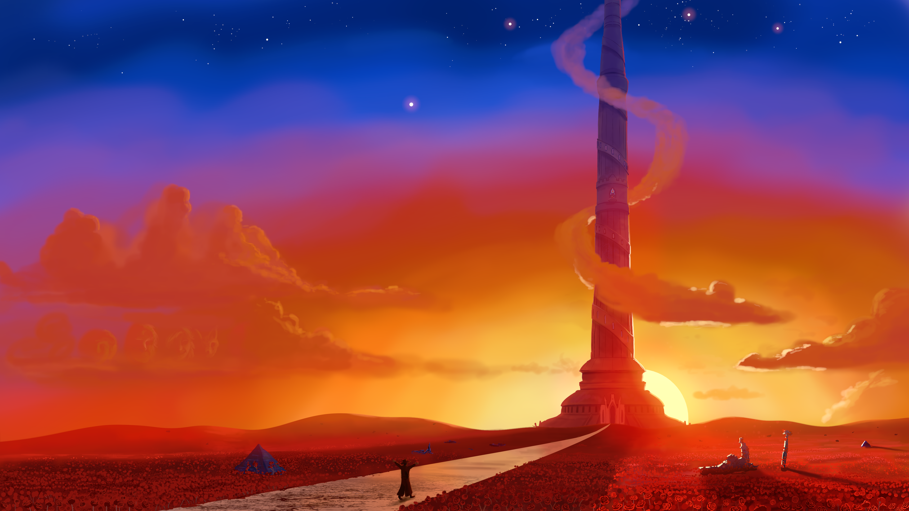 数码艺术, 艺术, 气氛, 生态区, 光 壁纸 3840x2160 允许