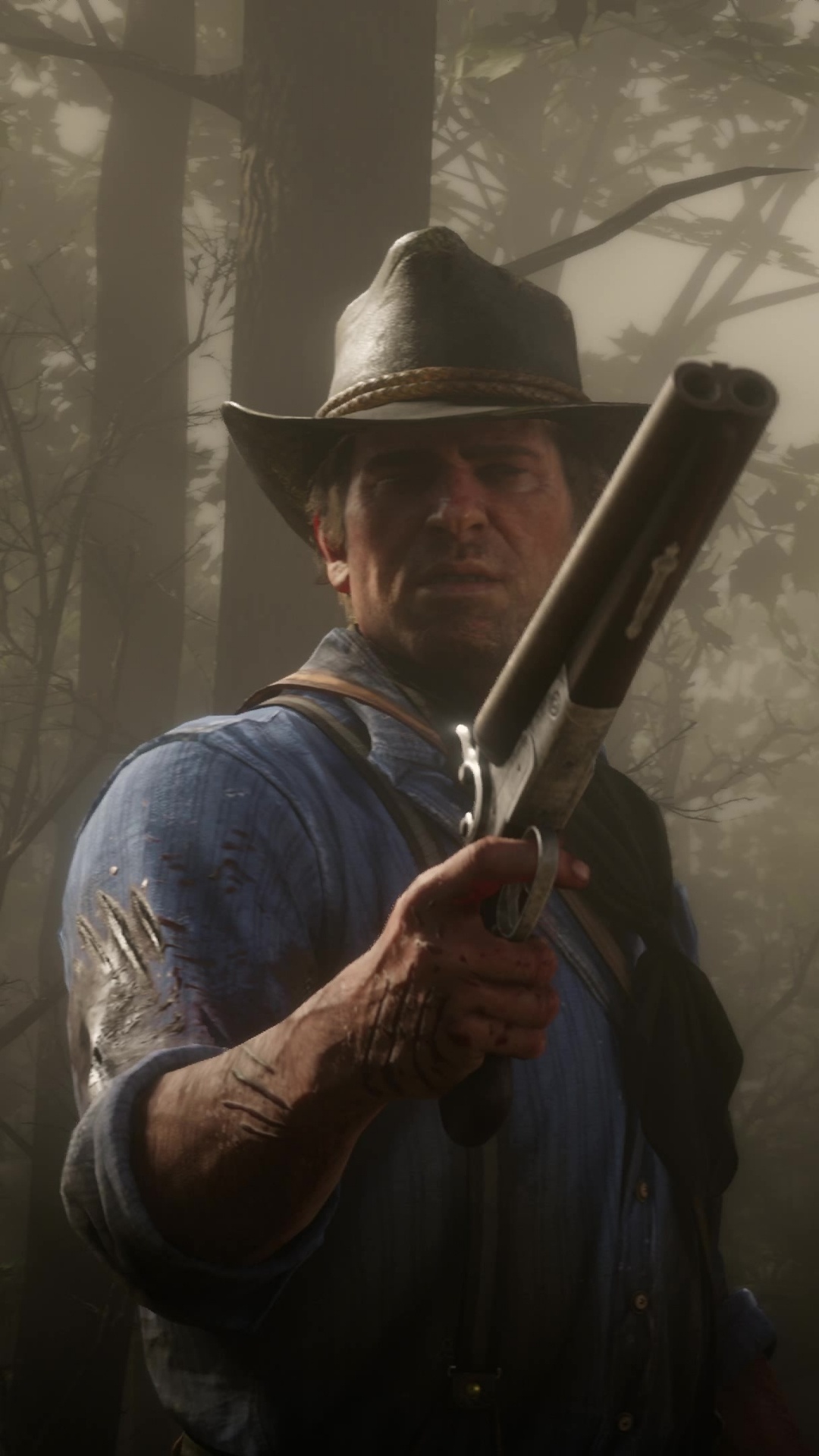 Red Dead Redemption 2, Red Dead Redemption, Rockstar Games, Forêt, Brouillard. Wallpaper in 1080x1920 Resolution