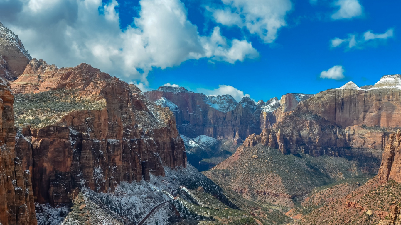 Brown Rocky Mountain Under Blue Sky During Daytime. Wallpaper in 1366x768 Resolution