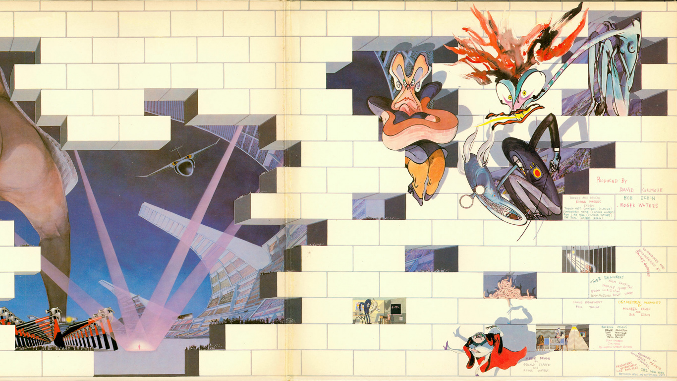 平克*弗洛伊德, 墙壁, 专辑, 艺术, 画家 壁纸 1366x768 允许