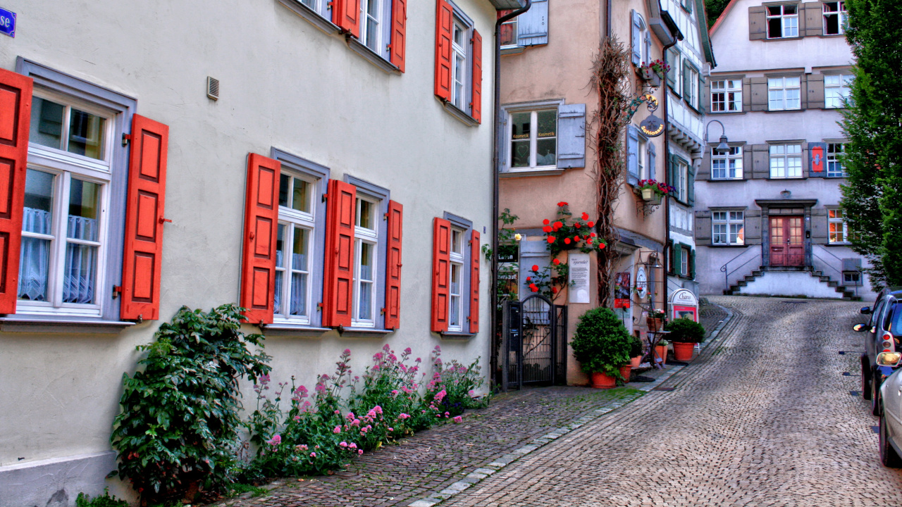 Bâtiment en Béton Rouge et Blanc. Wallpaper in 1280x720 Resolution