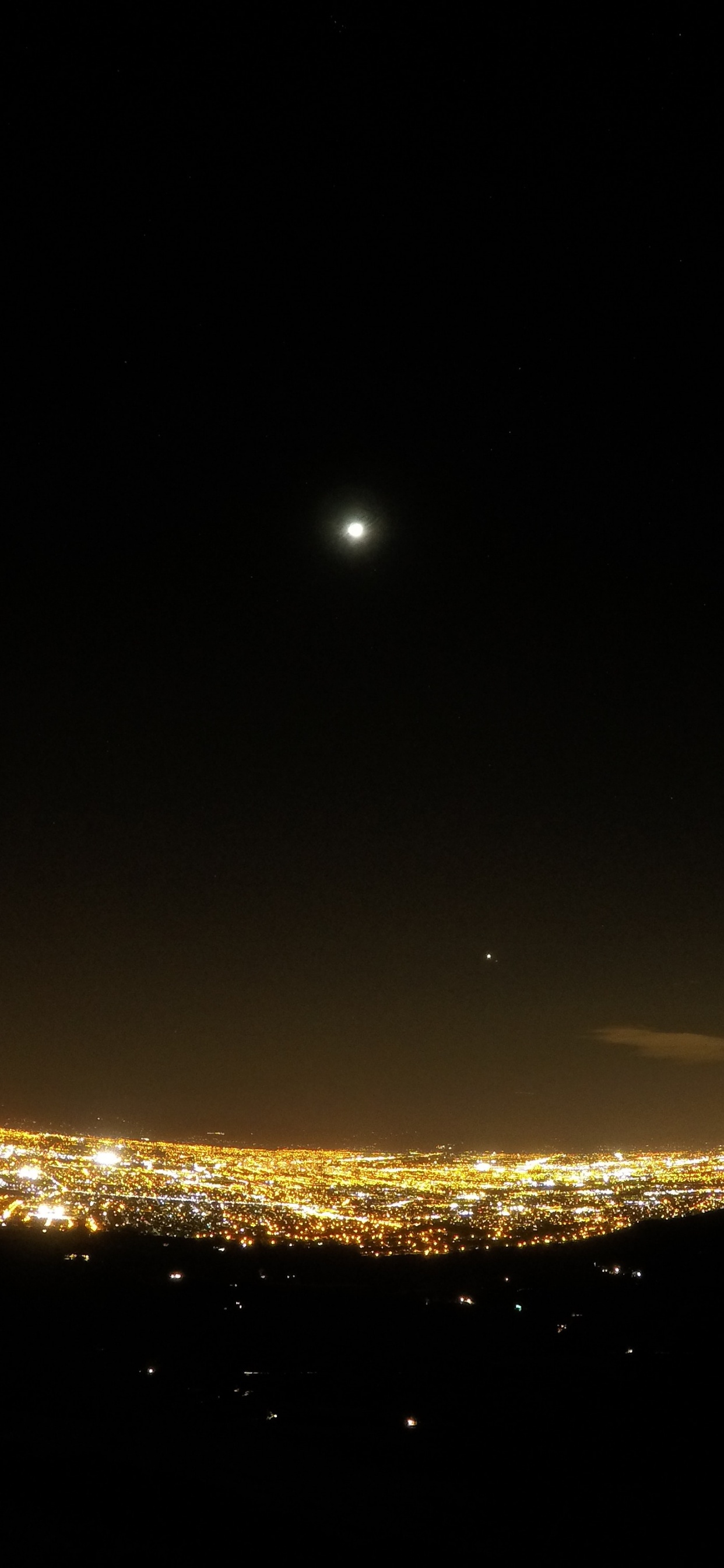 Full Moon Over The Sky During Night Time. Wallpaper in 1242x2688 Resolution