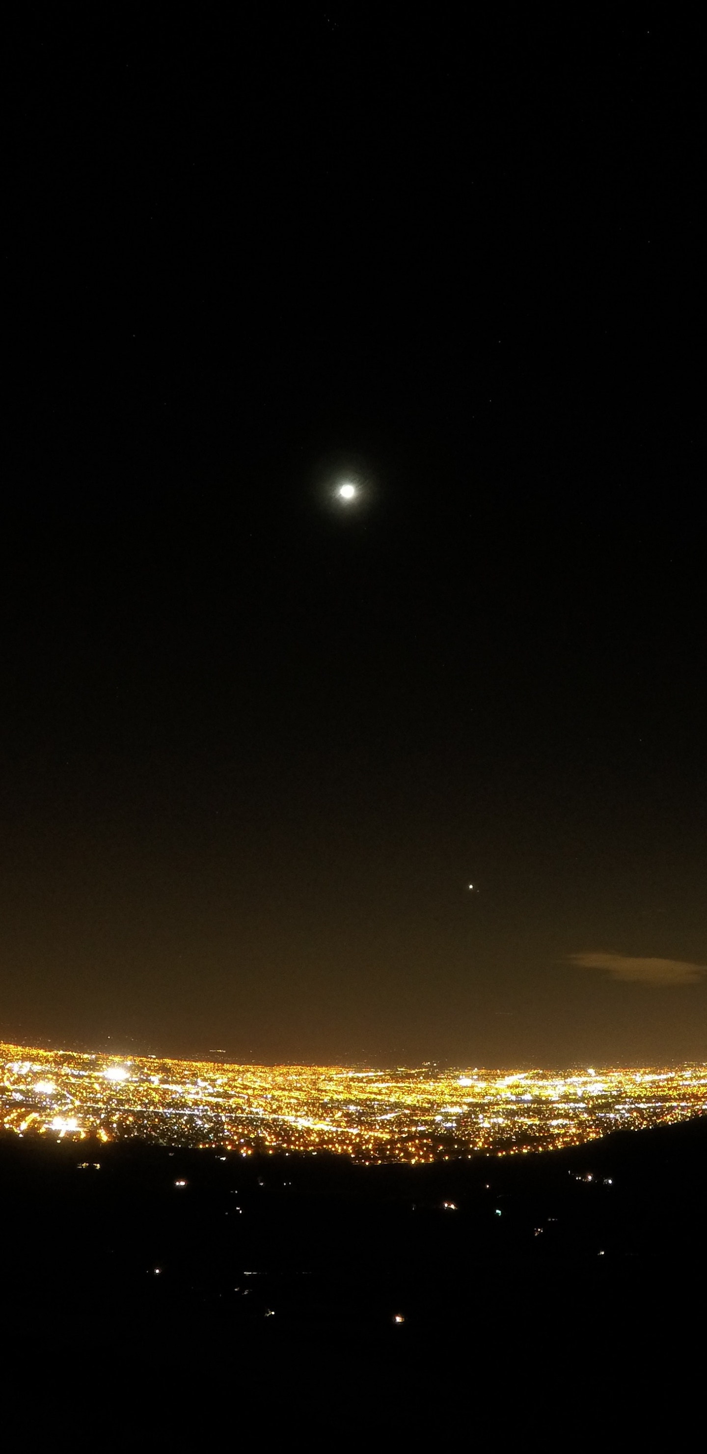 Full Moon Over The Sky During Night Time. Wallpaper in 1440x2960 Resolution