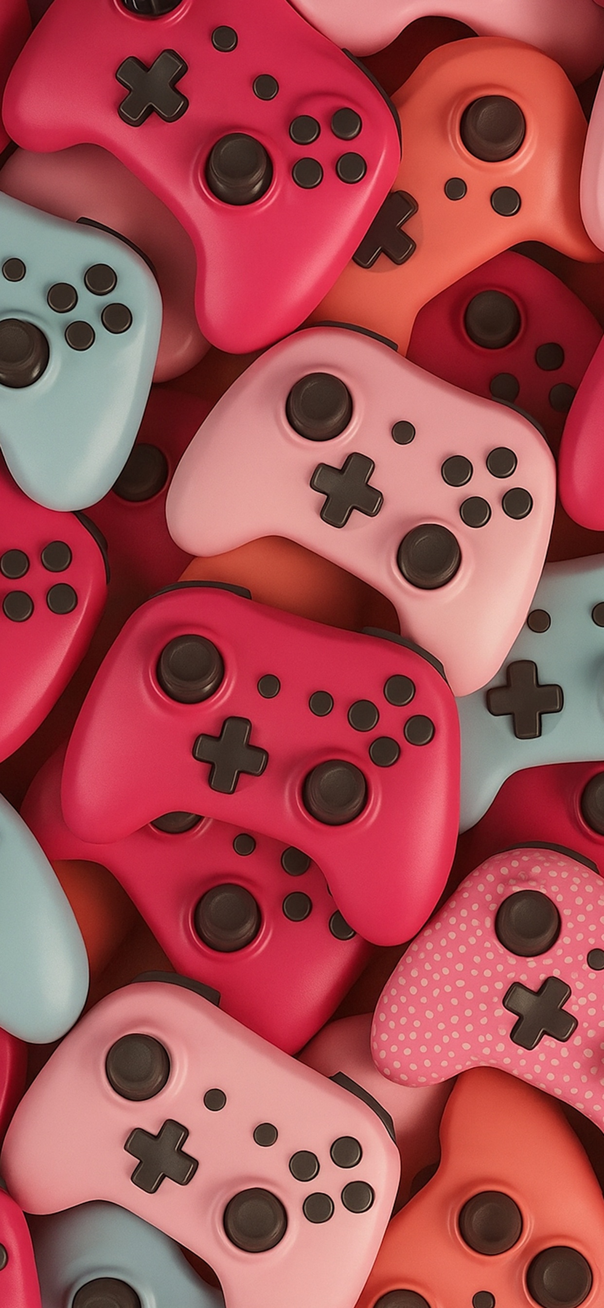 game controller, fondant, red, pink, plastic