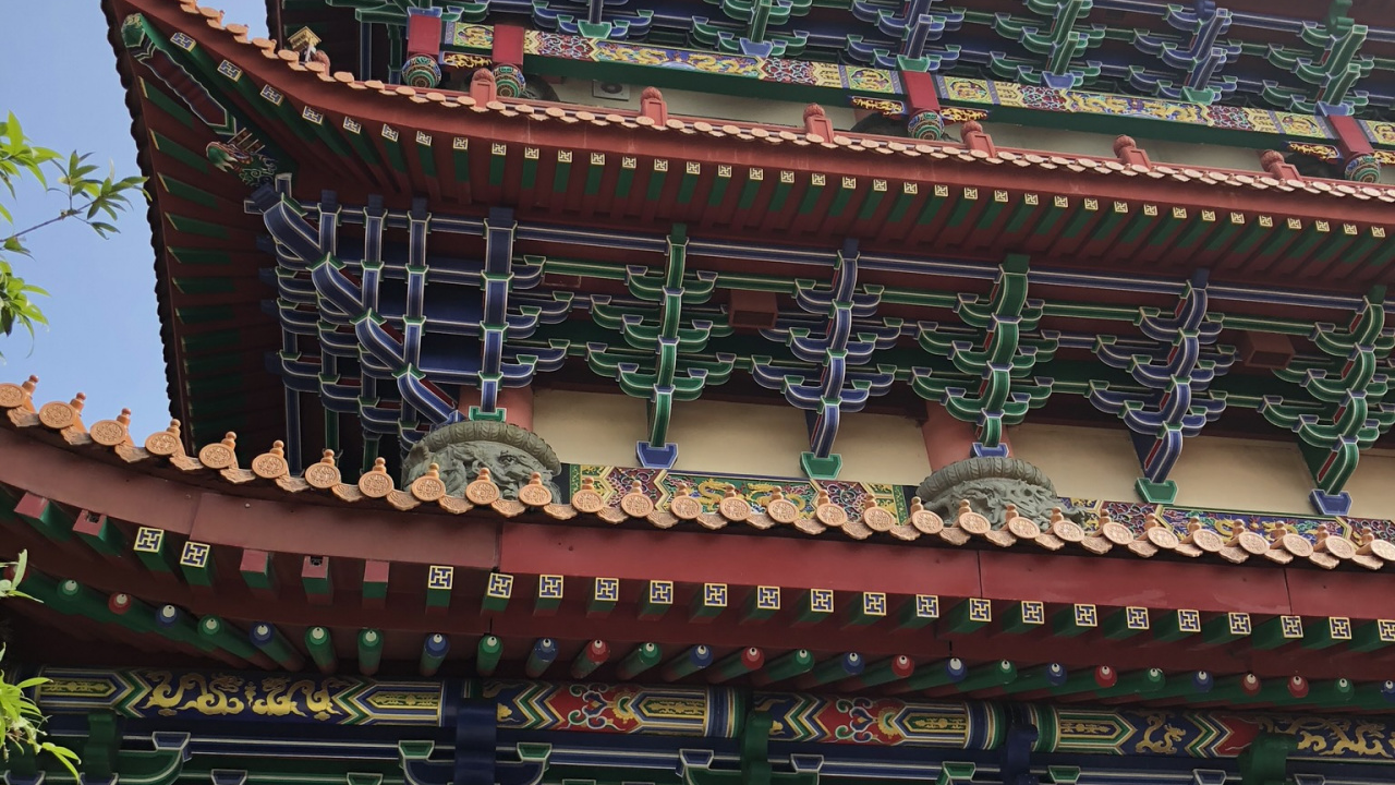 Chinese Architecture, Shinto Shrine, Faade, Architecture, Roof. Wallpaper in 1280x720 Resolution