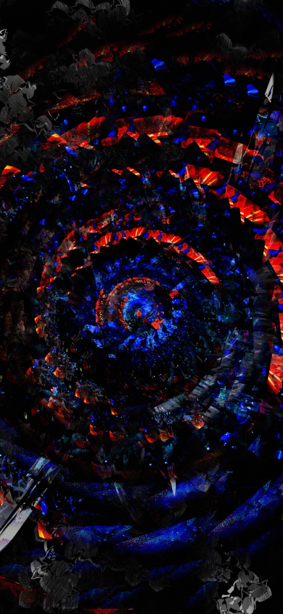 Decoración Redonda Negra y Roja. Wallpaper in 1125x2436 Resolution