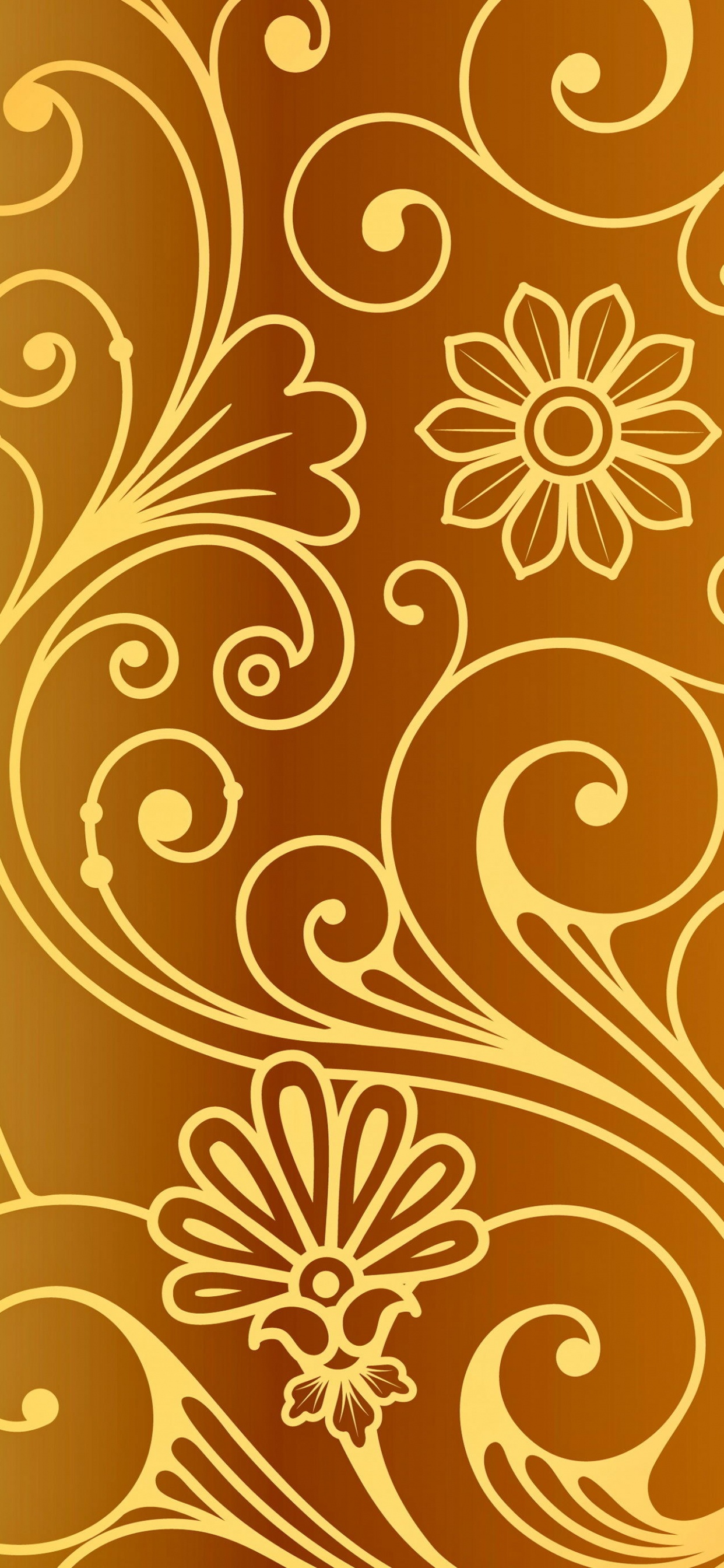 Textile Floral Blanc et Marron. Wallpaper in 1242x2688 Resolution
