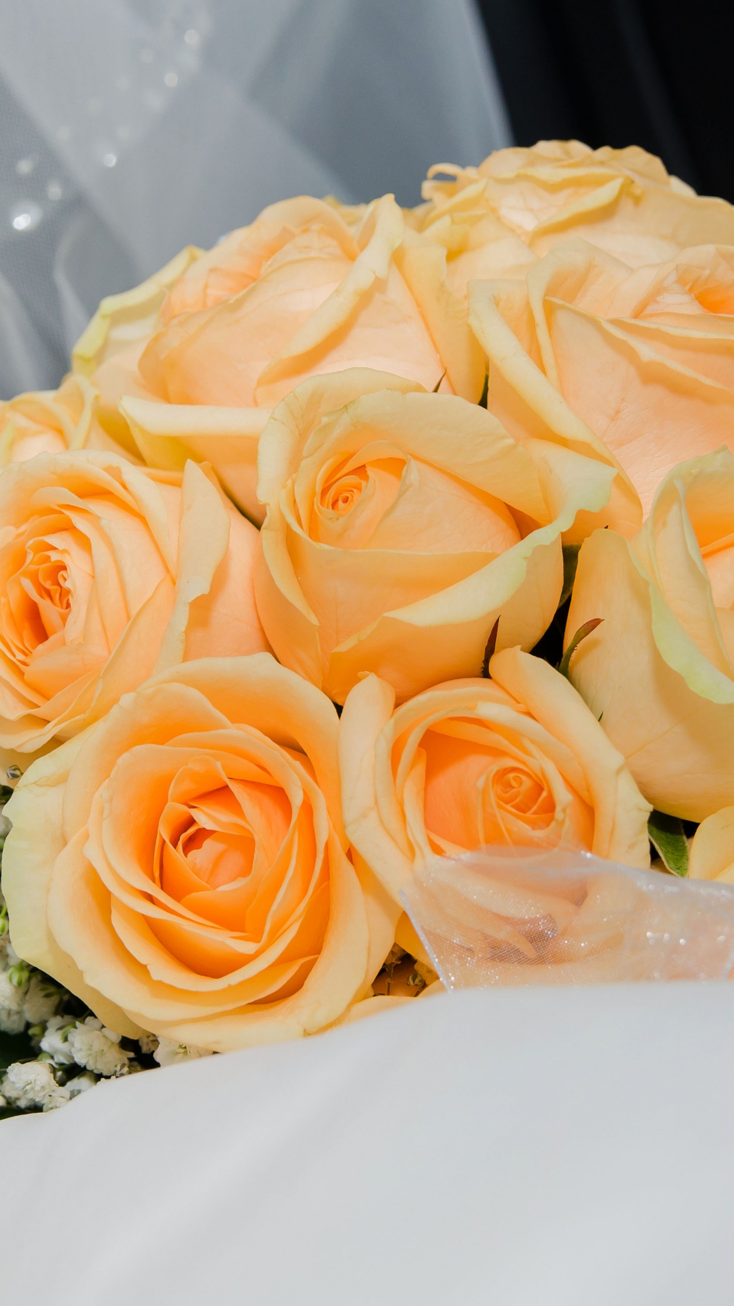 Flower Bouquet, Flower, Wedding, Garden Roses, Bride. Wallpaper in 1440x2560 Resolution