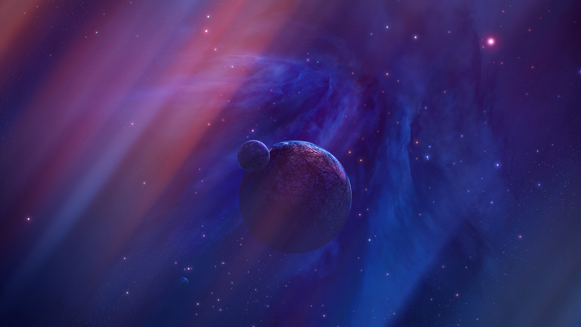 Blue, Nebula, Outer Space, Atmosphere, Astronomical Object. Wallpaper in 1920x1080 Resolution
