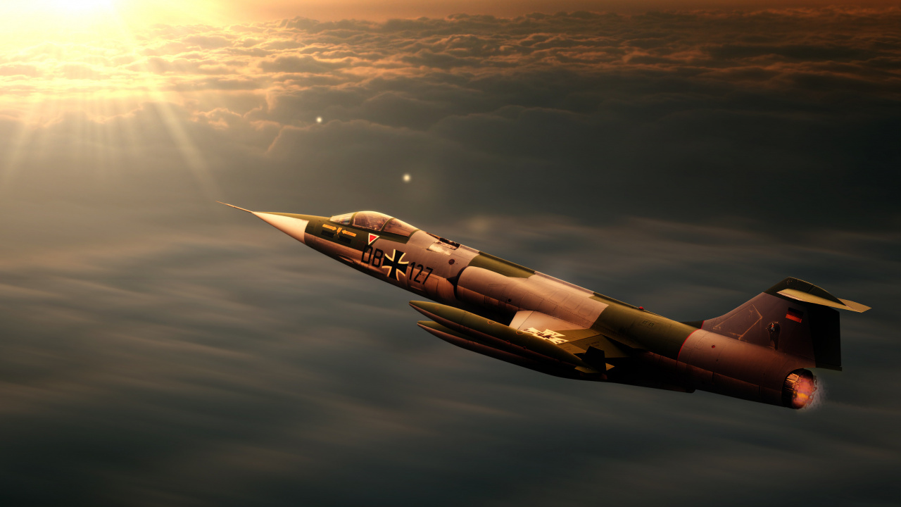 洛克希德 F-104 星际战斗机, 军用飞机, 空军, 航空, 航班 壁纸 1280x720 允许
