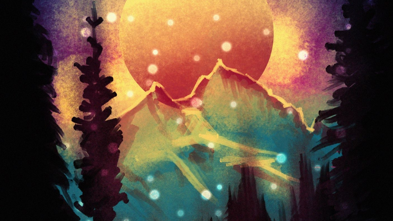 Naturaleza, Tierra, Arte, Ambiente, Pintura. Wallpaper in 1366x768 Resolution