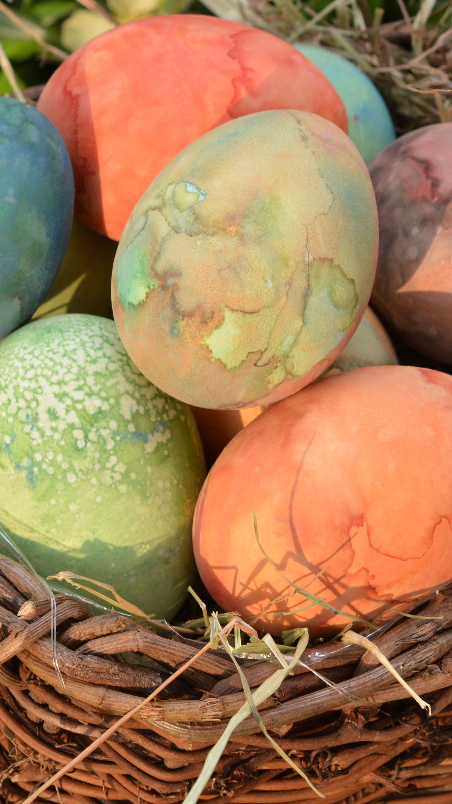 Easter Egg, Egg, Easter Basket, Easter Bunny, Nest. Wallpaper in 1440x2560 Resolution