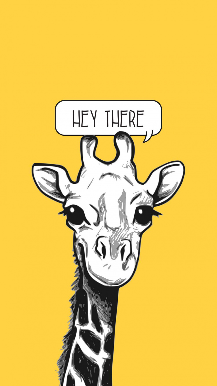 Love Giraffes, Giraffe, Giraffidae, Cartoon, Neck. Wallpaper in 750x1334 Resolution