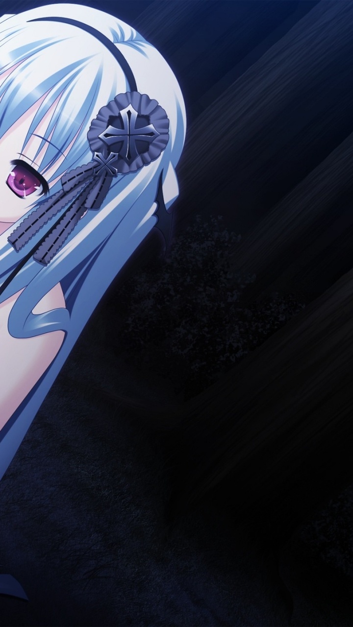 Femme en Robe Noire et Blanche Personnage D'anime. Wallpaper in 720x1280 Resolution
