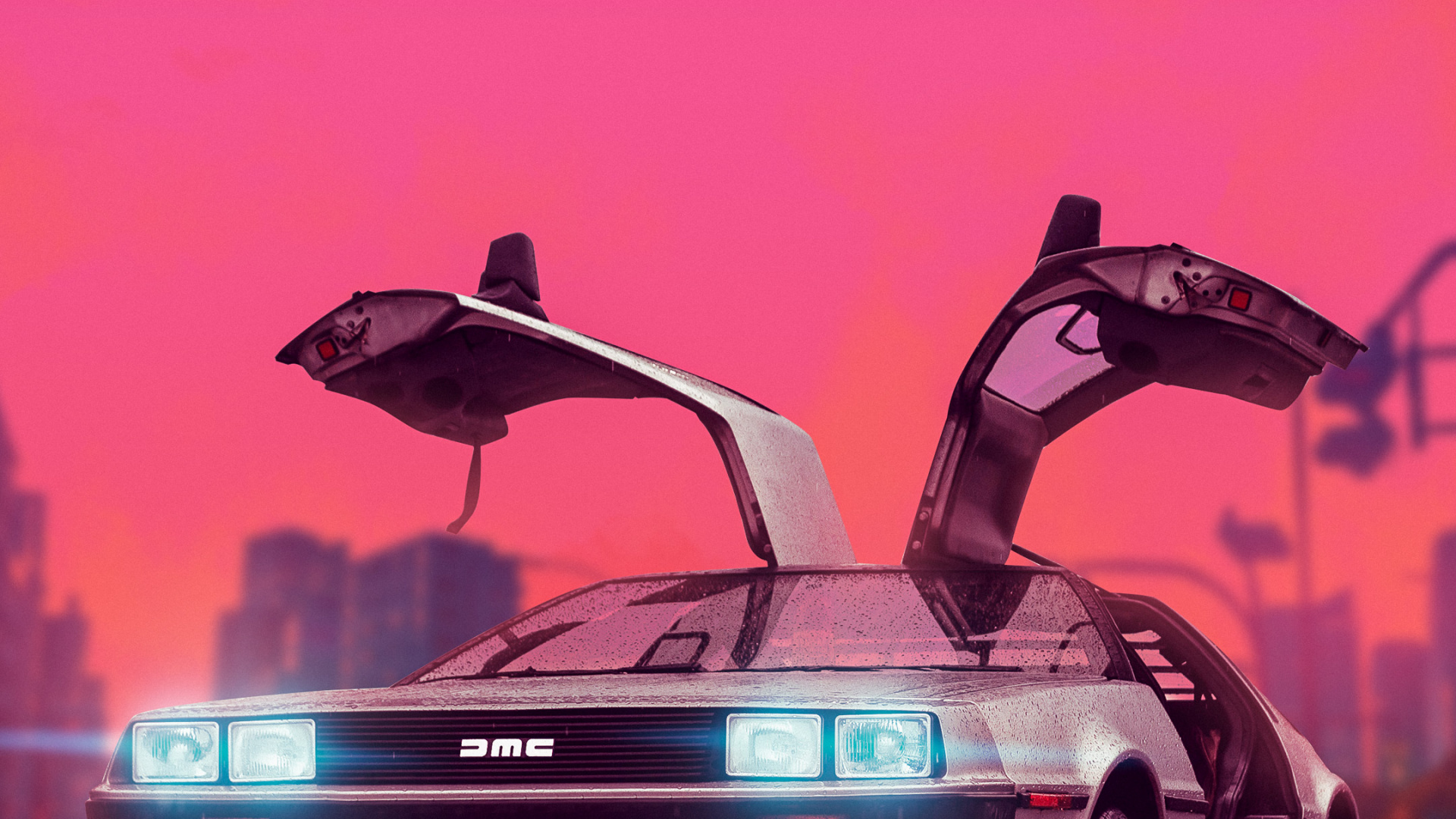 Reflection, Cars, Stray Birds, Tire, Wheel. Wallpaper in 1920x1080 Resolution