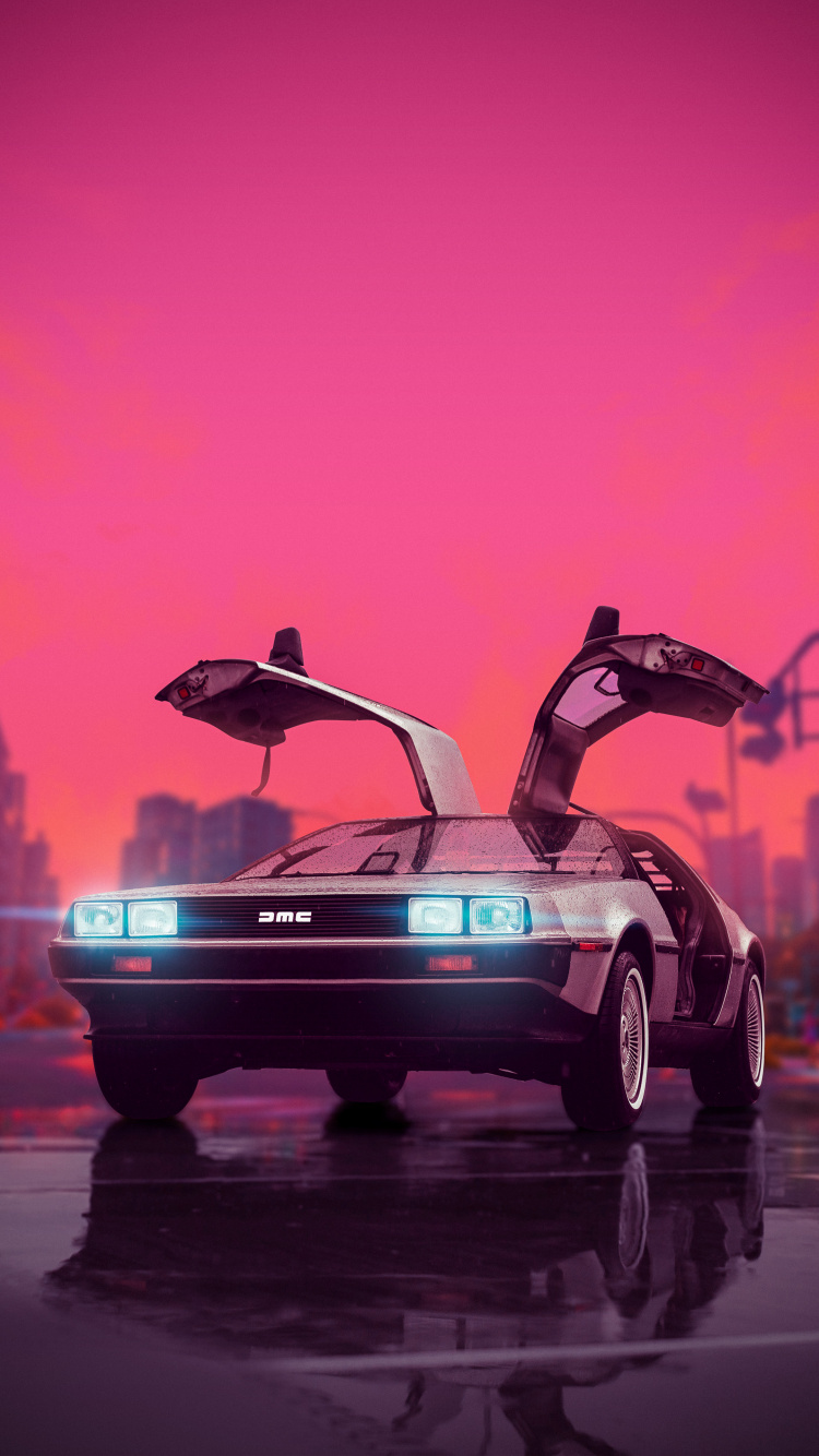 Reflection, Cars, Stray Birds, Tire, Wheel. Wallpaper in 750x1334 Resolution