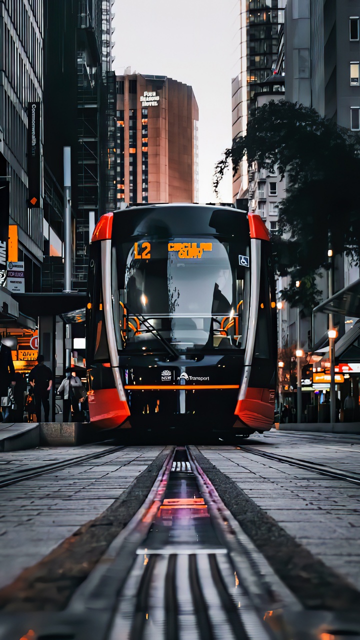 el Transporte Público, el Transporte Ferroviario, Transporte, Tranvía, Edificio. Wallpaper in 720x1280 Resolution