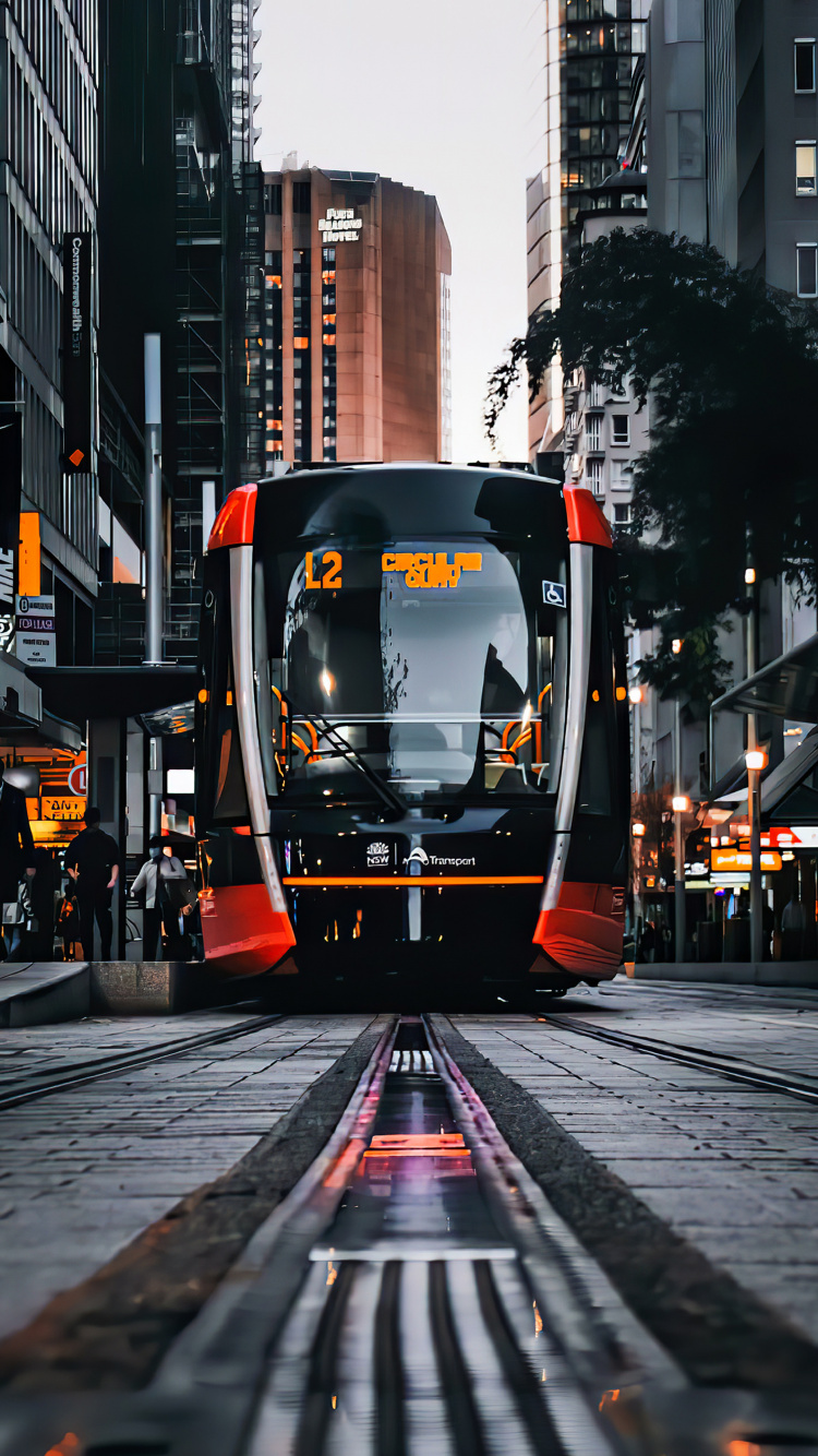 Public Transport, Rail Transport, Transport, Tram, Building. Wallpaper in 750x1334 Resolution