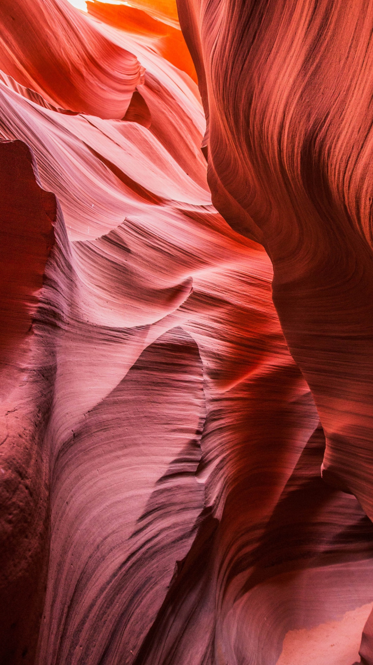 Antelope Canyon, Cuerpo Humano, Naranja, Rosa, Paisaje Natural. Wallpaper in 750x1334 Resolution