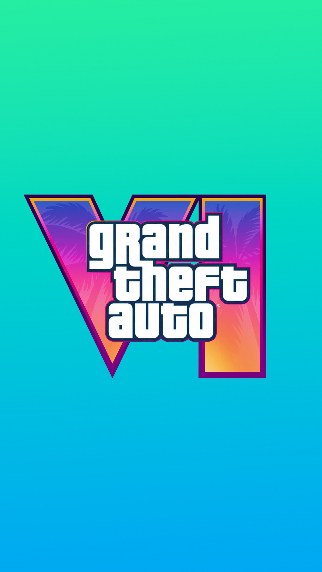 GTA 6-Logo, Grand Theft Auto VI, Grafik-design, Firmenzeichen, Rechteck. Wallpaper in 1080x1920 Resolution