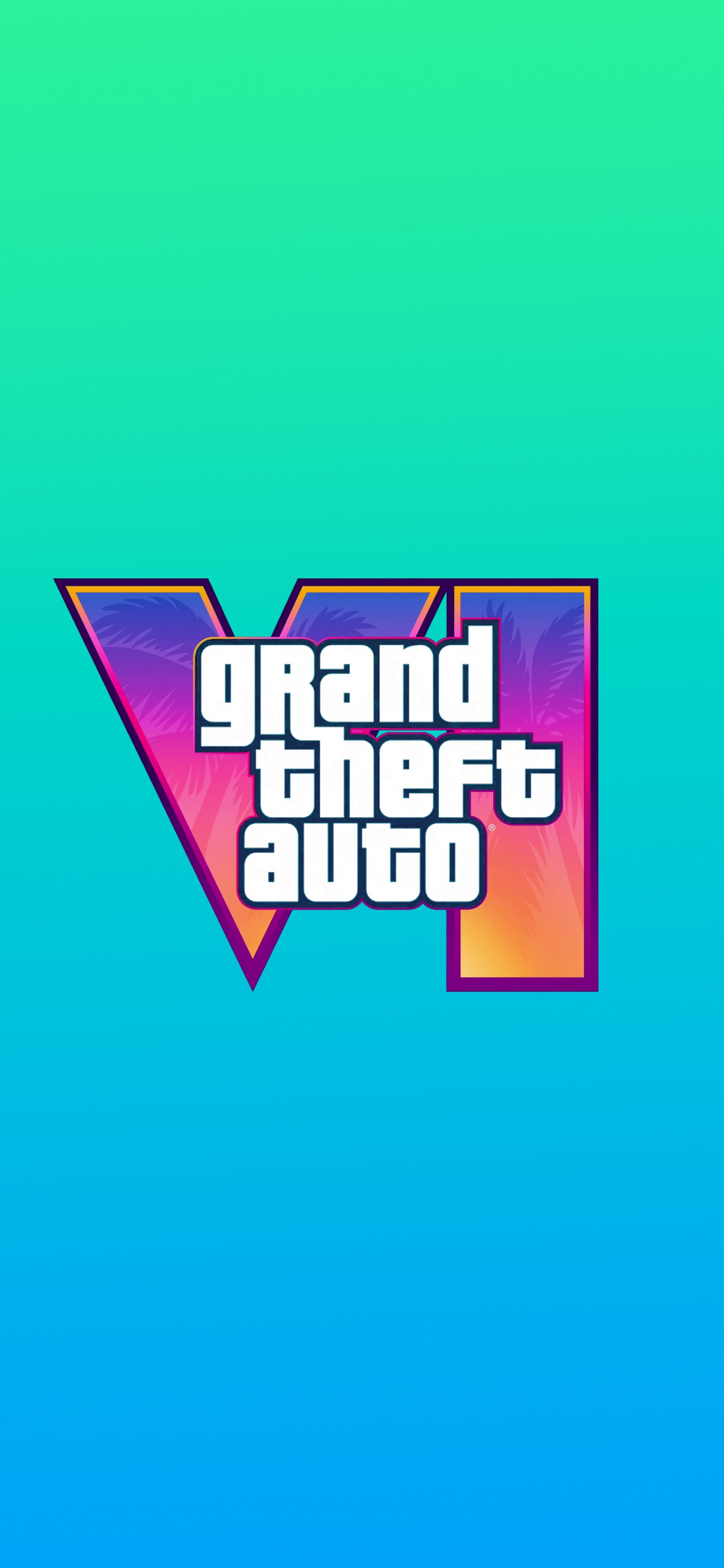 Gta 6 Logo, Grand Theft Auto VI, Graphic Design, Logo, Rectangle. Wallpaper in 1242x2688 Resolution