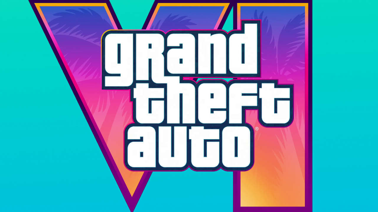 Gta 6 Logo, Grand Theft Auto VI, Graphic Design, Logo, Rectangle. Wallpaper in 1280x720 Resolution