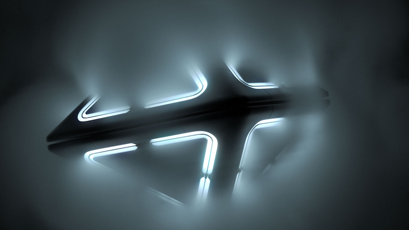 Illustration de la Lumière Bleue et Blanche. Wallpaper in 1366x768 Resolution