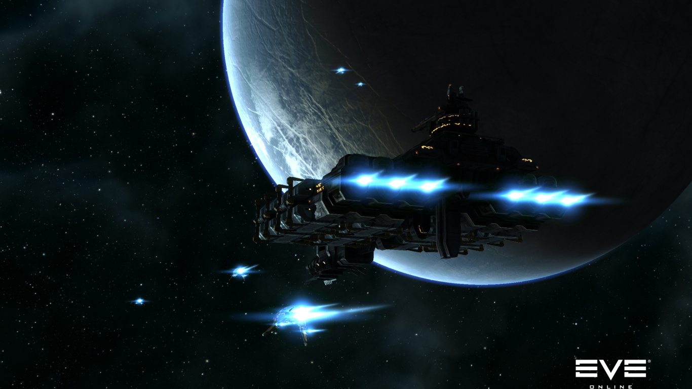 Black and White Space Ship. Wallpaper in 1366x768 Resolution