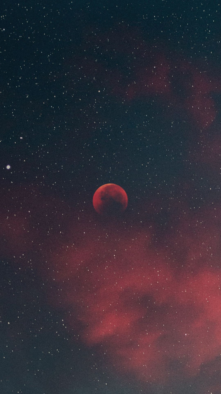 Luna, De Enero de 2018 Eclipse Lunar, Paisaje Natural, Objeto Astronómico, Galaxia. Wallpaper in 750x1334 Resolution