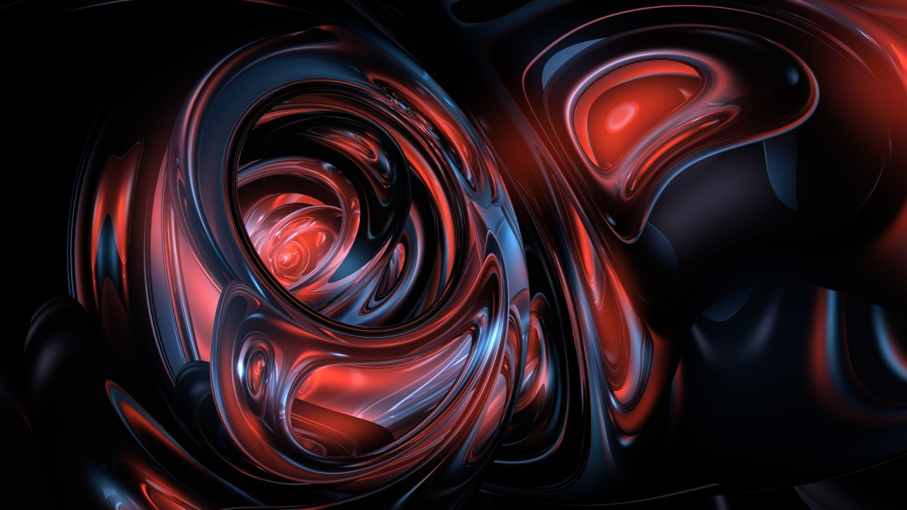 Blue and Red Abstract Painting. Wallpaper in 1280x720 Resolution