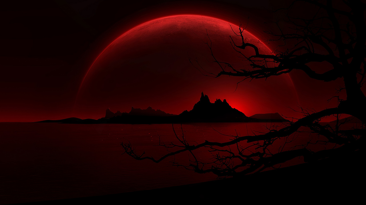 Negro, Ambiente, Afterglow, Atardecer, Puesta. Wallpaper in 1280x720 Resolution