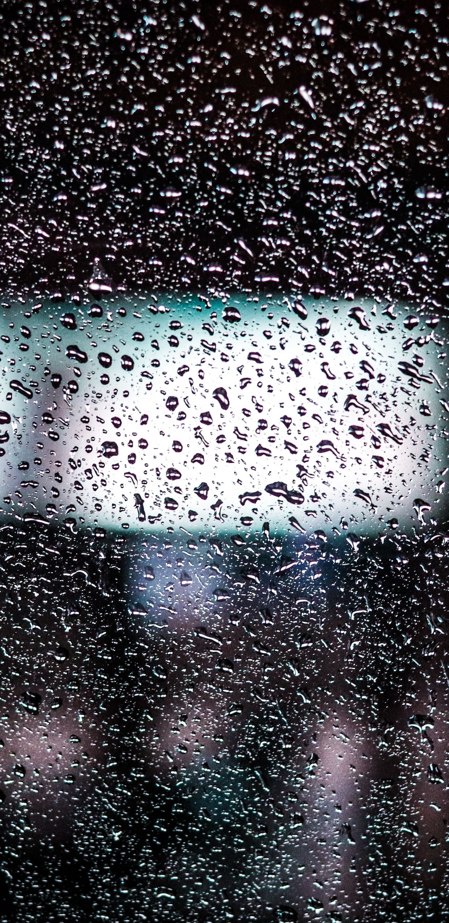 Water Droplets on Clear Glass. Wallpaper in 1440x2960 Resolution
