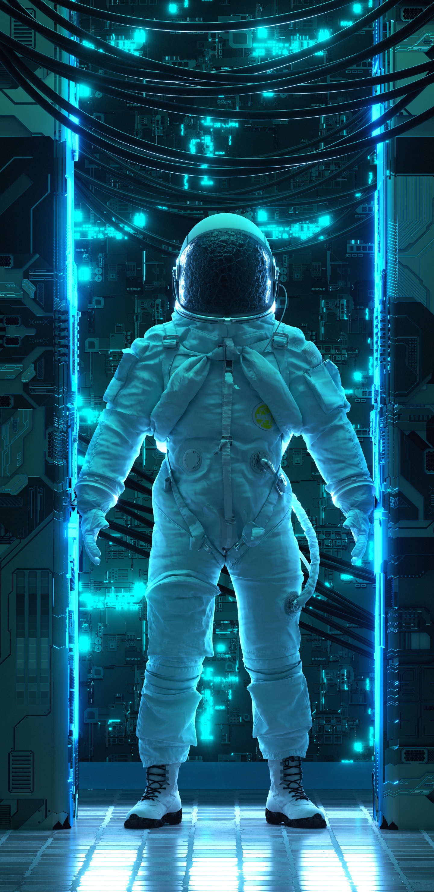 Astronauta, Luz, Data, Manga, Entretenimiento. Wallpaper in 1440x2960 Resolution