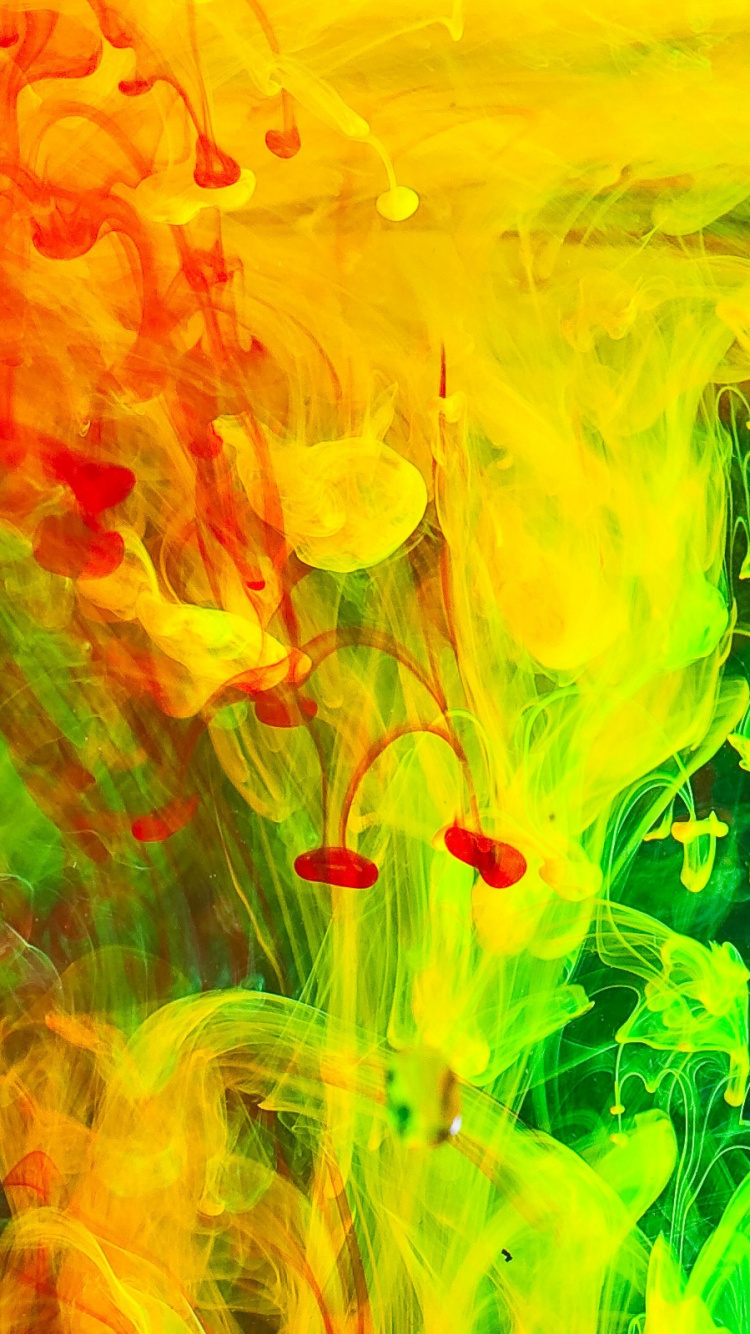 Red and Yellow Abstract Painting. Wallpaper in 750x1334 Resolution