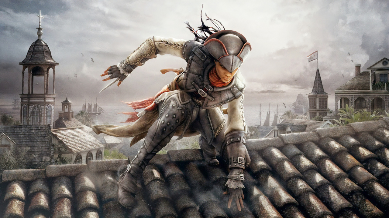 Assassins Creed III, Assassins Creed, Ubisoft, Aveline de Grandpr, Xbox 360. Wallpaper in 1280x720 Resolution