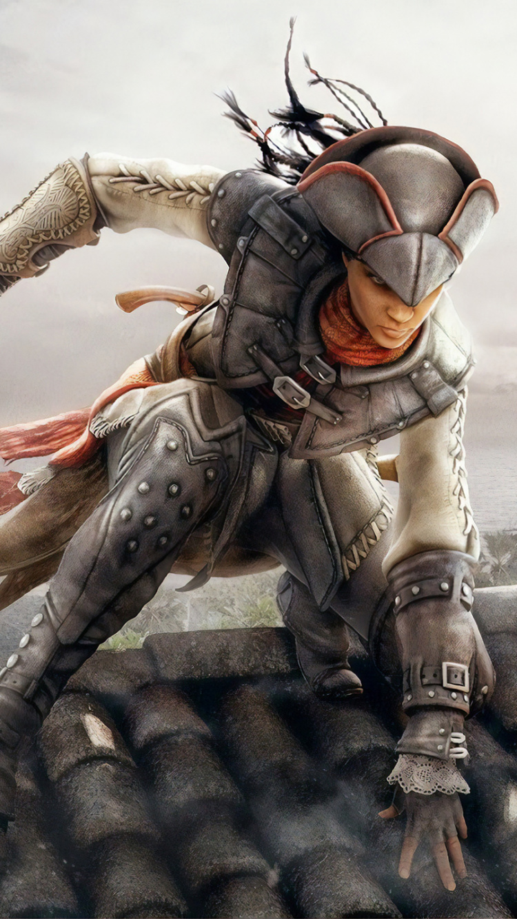 Assassins Creed III, Assassins Creed, Ubisoft, Aveline de Grandpr, Xbox 360. Wallpaper in 750x1334 Resolution