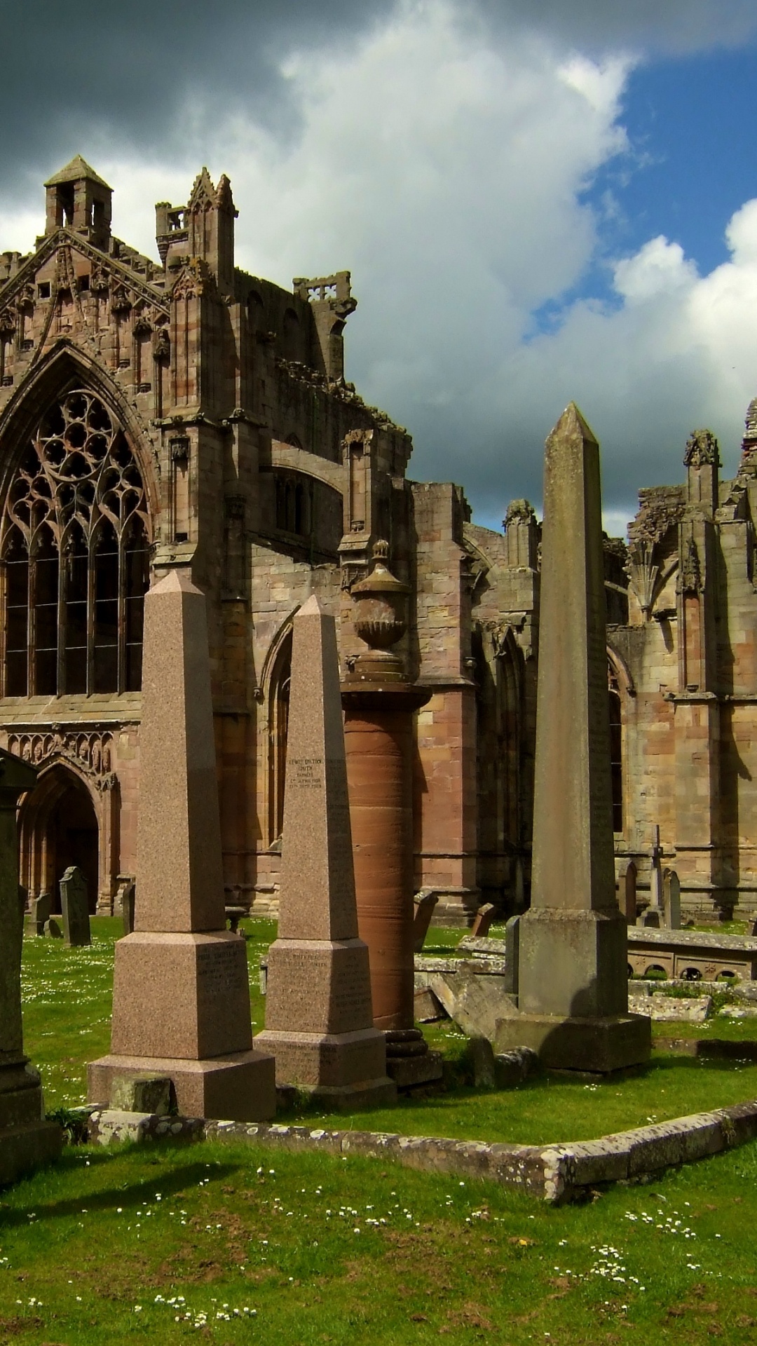 Melrose Abbey, Ruins, Medieval Architecture, Building, Place of Worship. Wallpaper in 1080x1920 Resolution