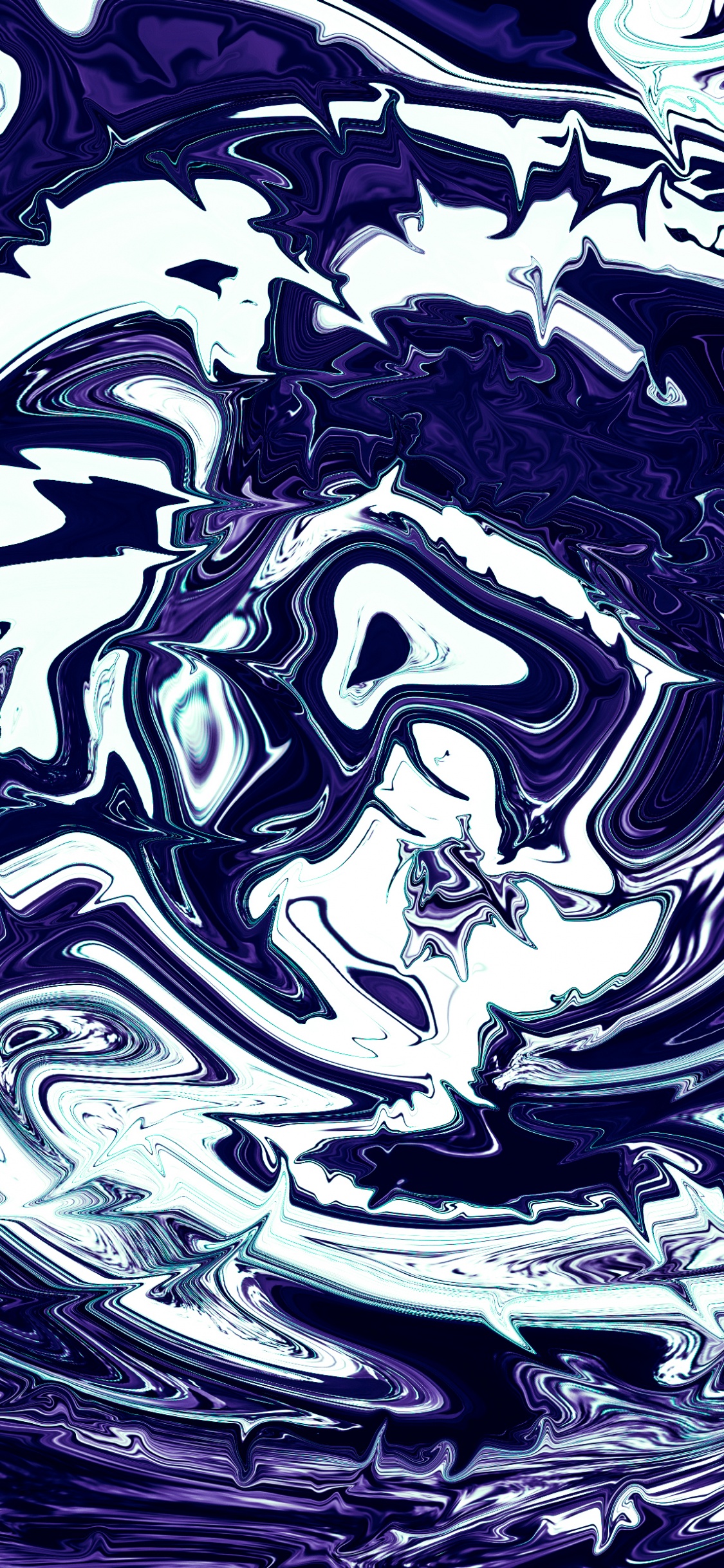 Purple White and Black Abstract Painting. Wallpaper in 1125x2436 Resolution