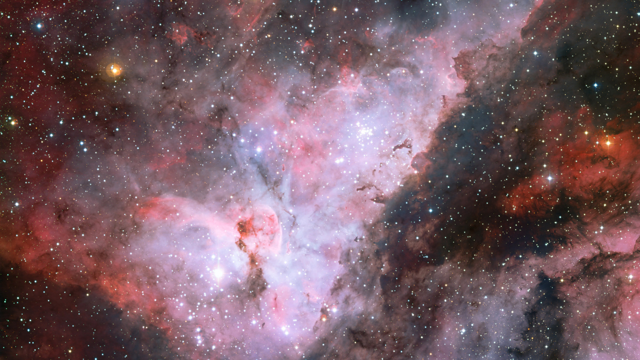 Carina星云, 明星, 哈勃太空望远镜, 天文学对象, 外层空间 壁纸 1280x720 允许