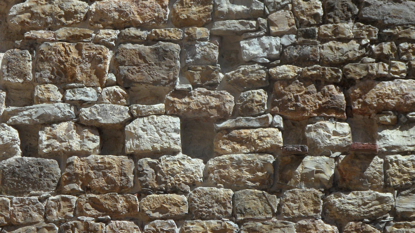 Brown and Gray Brick Wall. Wallpaper in 1366x768 Resolution