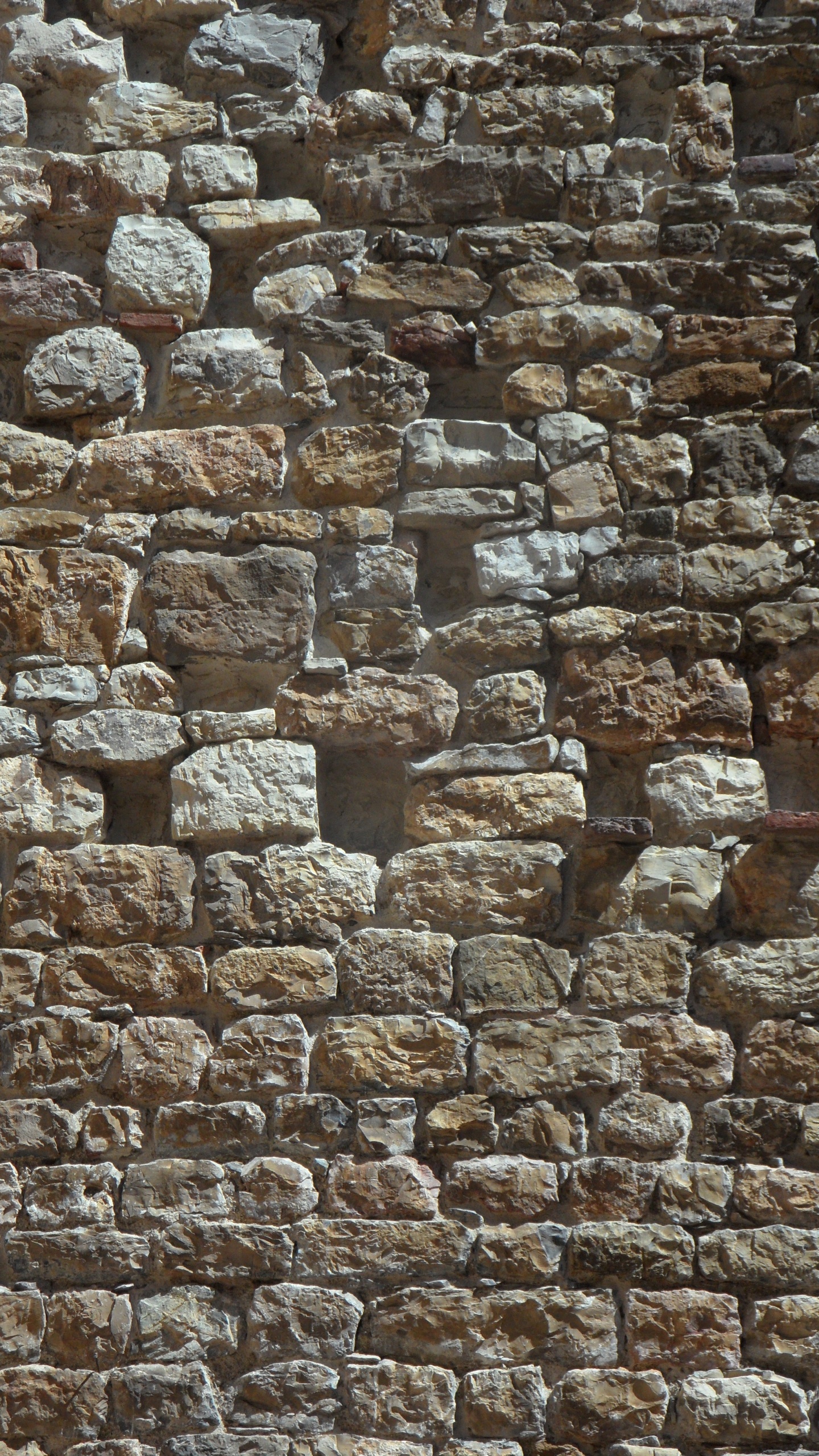 Mur de Briques Brunes et Grises. Wallpaper in 1440x2560 Resolution