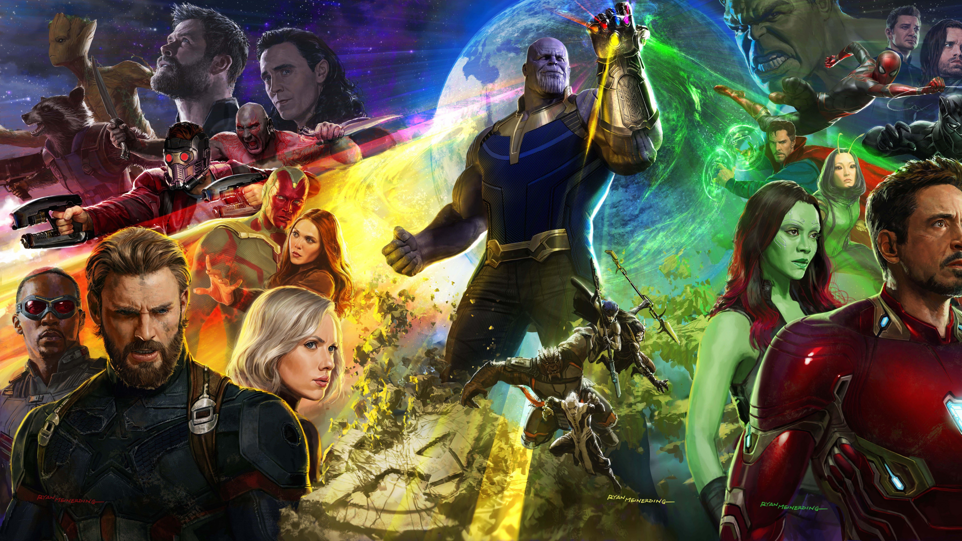 Avengers Infinity War, Thanos, Captain America, Personnage de Fiction, Guerre à L'infini. Wallpaper in 3840x2160 Resolution