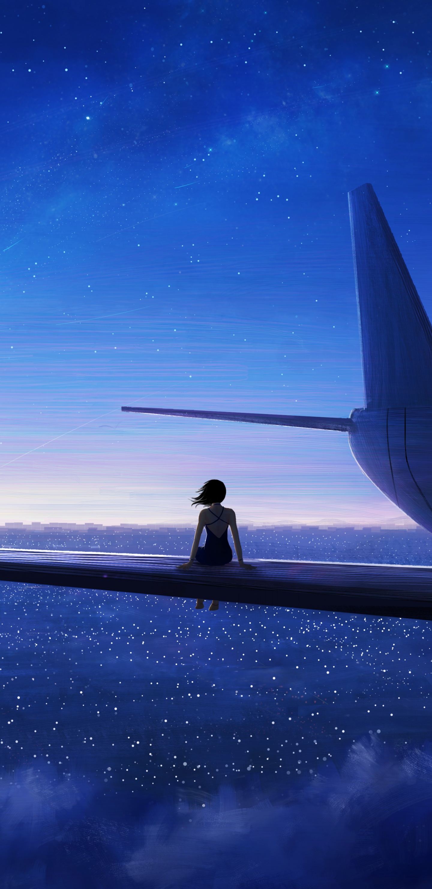 Sitzen Auf Flugzeugflügel, Flug, Flügel, Atmosphäre, Natur. Wallpaper in 1440x2960 Resolution