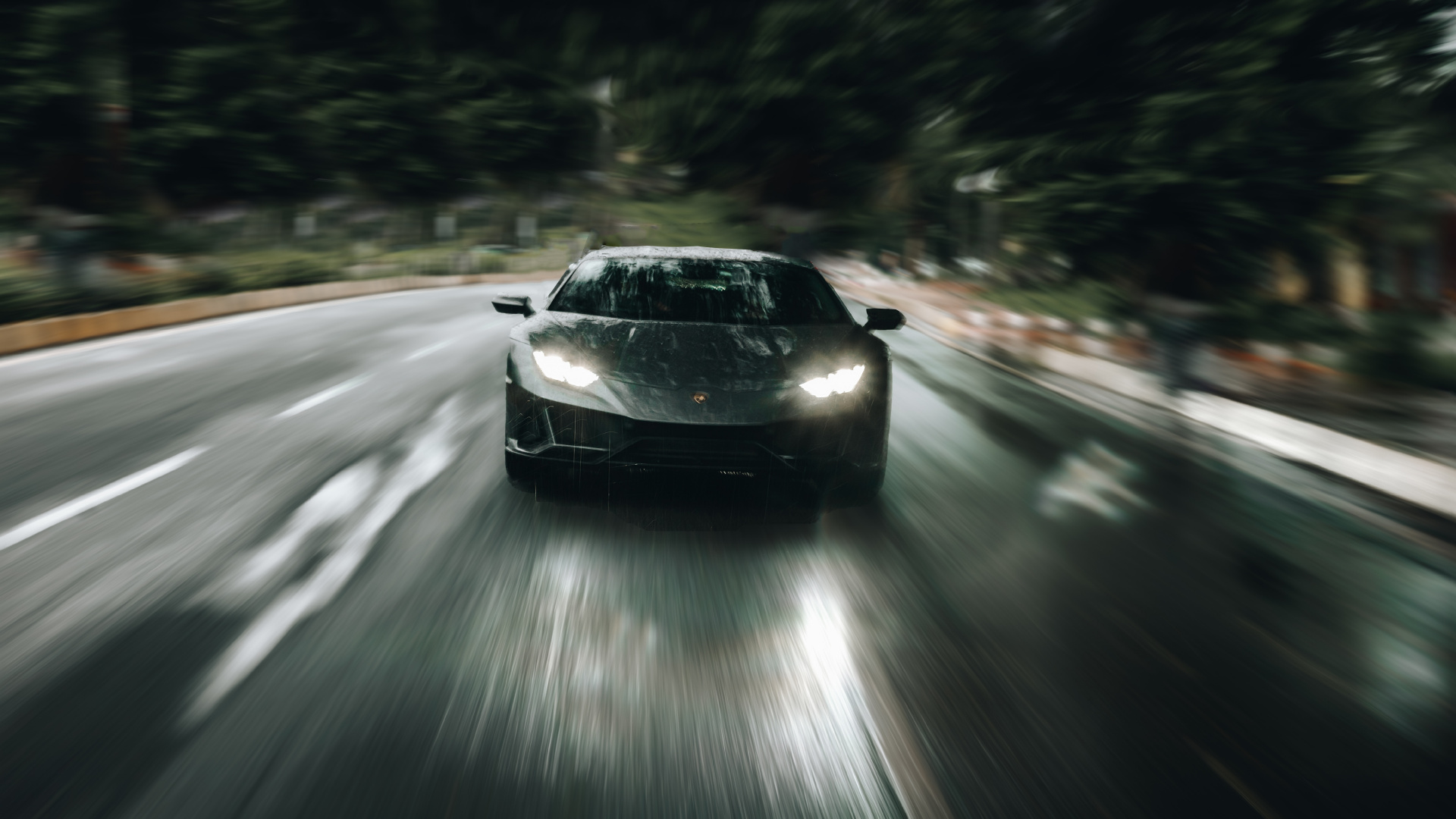 Voiture Noire Sur Route Pendant la Journée. Wallpaper in 1920x1080 Resolution