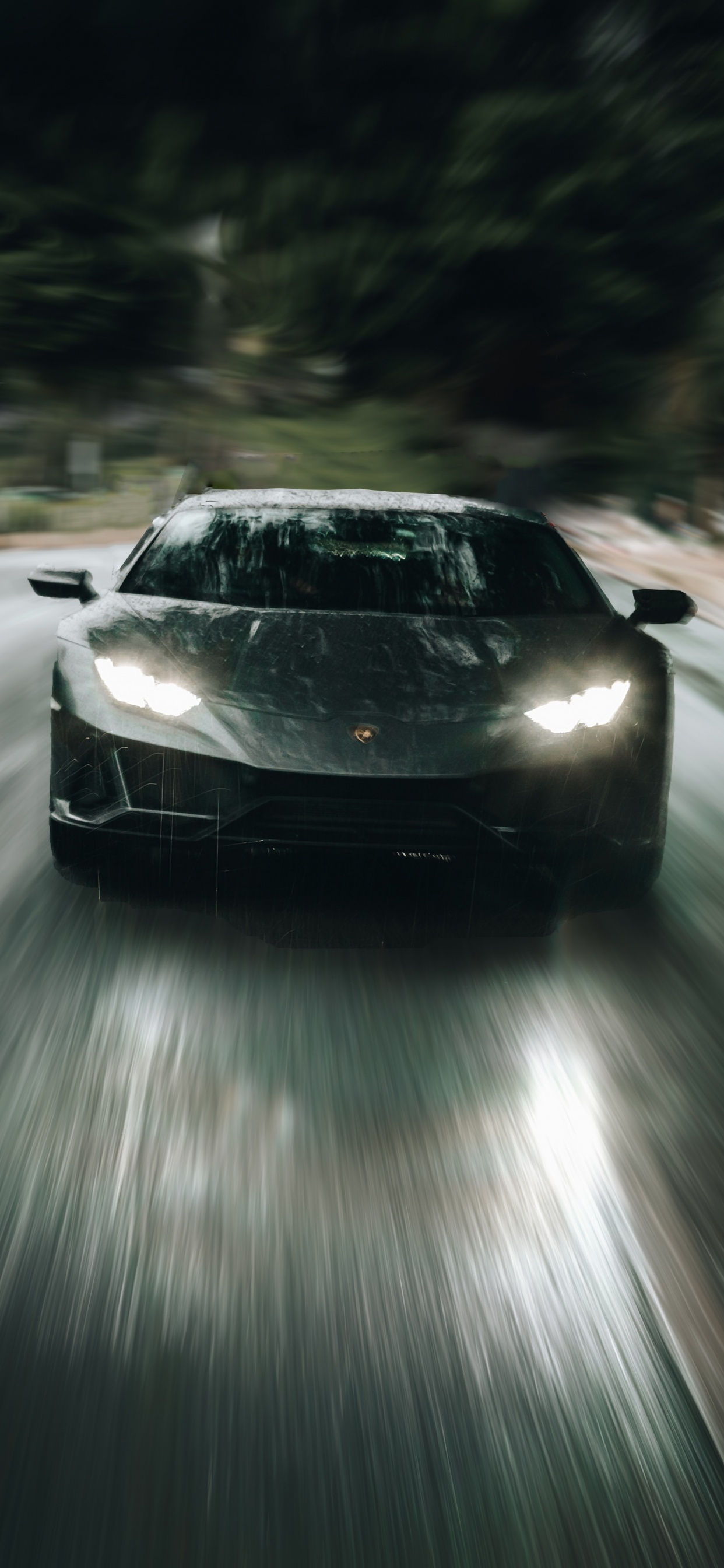 Black Car on Road During Daytime. Wallpaper in 1242x2688 Resolution